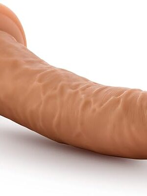 Eden 7.5 Inch Self-Lubricating Realistic Dildo with Suction Cup for Beginners - Realistic Soft Head Penis, Harness Compatible, Ideal for Vaginal, Anal, and Strap-On Play - Sex Toy for Women, Men, Gay