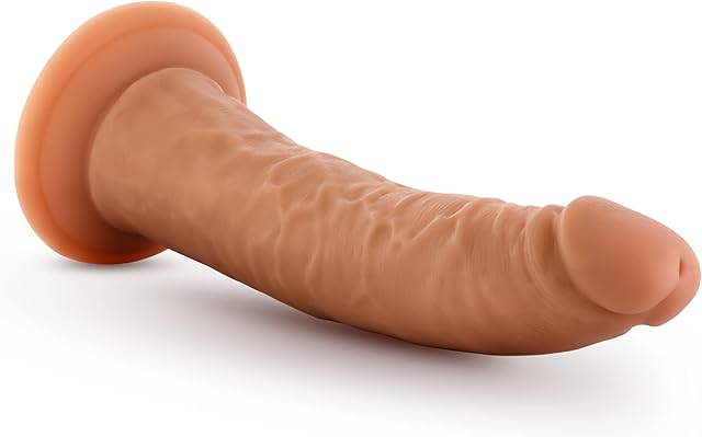 Eden 7.5 Inch Self-Lubricating Realistic Dildo with Suction Cup for Beginners - Realistic Soft Head Penis, Harness Compatible, Ideal for Vaginal, Anal, and Strap-On Play - Sex Toy for Women, Men, Gay