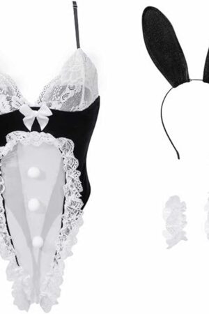 Japanese Anime Bunny Bodysuit for Women Sexy Lingerie Cosplay Costume