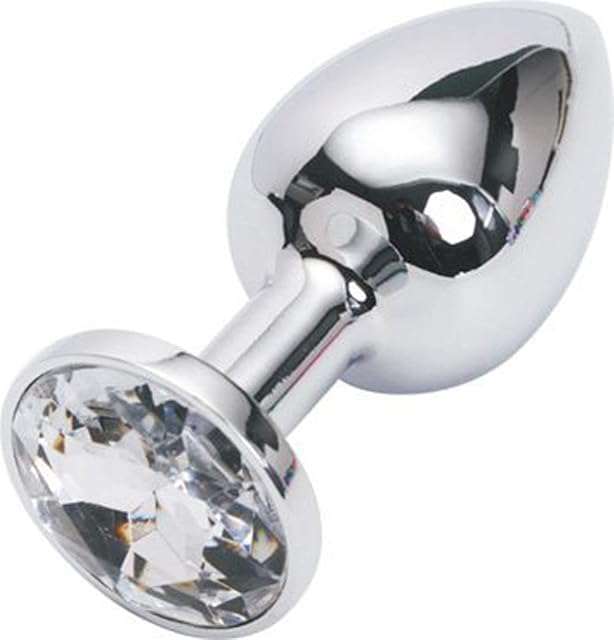 Fetish Deluxe -Edium-Sized Anal Plug Sex Love Games Bdsms Toys Super Quality Stainless Steel Ass Plugs Jewelry Kinkys Personal Massager for Women Lover Good Valentine 'S/Birthday Gift (White)