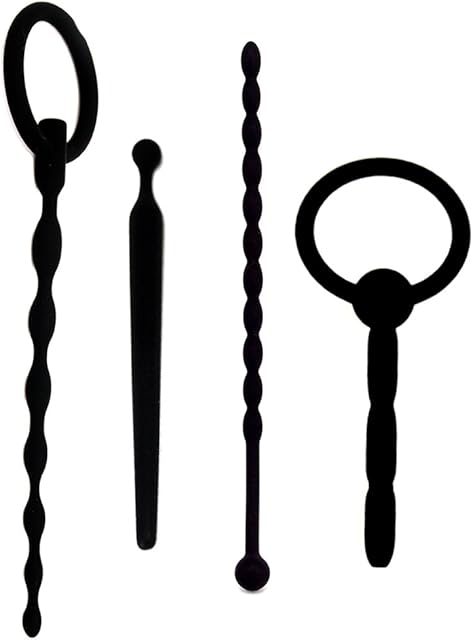 Flexible Silicone Urethral Sounds Penis Plug 4 PCS Set for Beginner