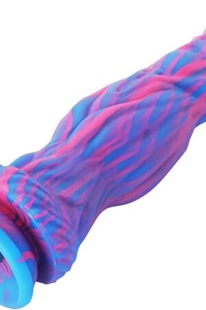 FREDORCH Realistic Monster Silicone Dildo for Sex Machine Vac-U-Lock with Quick Air Connector Device User (Blue, 26cm/10.2inch)