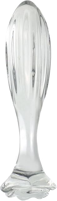 Glass Dildo G-spot U-spot Stimulation Fetish Anal Prostate Massager Striped Stick Cone Butt Beginner Trainer Suitable for Men Women or Couples Masturbator Sex Toys (L)