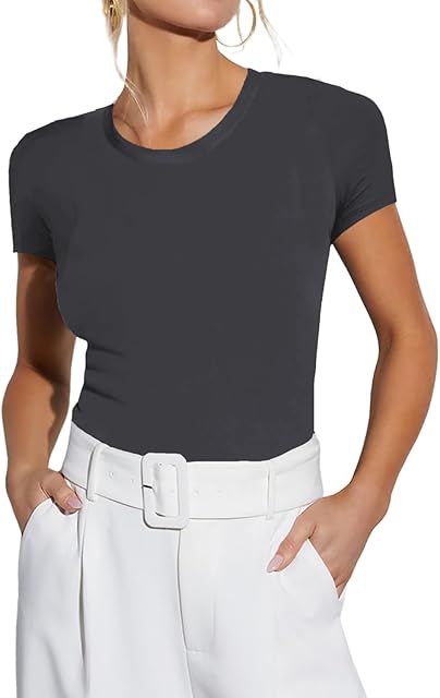 Women's Bodysuit Short Sleeve Summer Romper Sexy Shirt One Piece Jumpsuit 2025