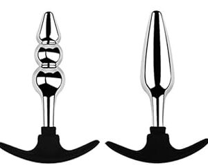 4Pcs Wearable Silicone Anchor Base Metal Bead Anal Plug Set for Men and Women Couple Training Butt Plug Adult Sex Toys