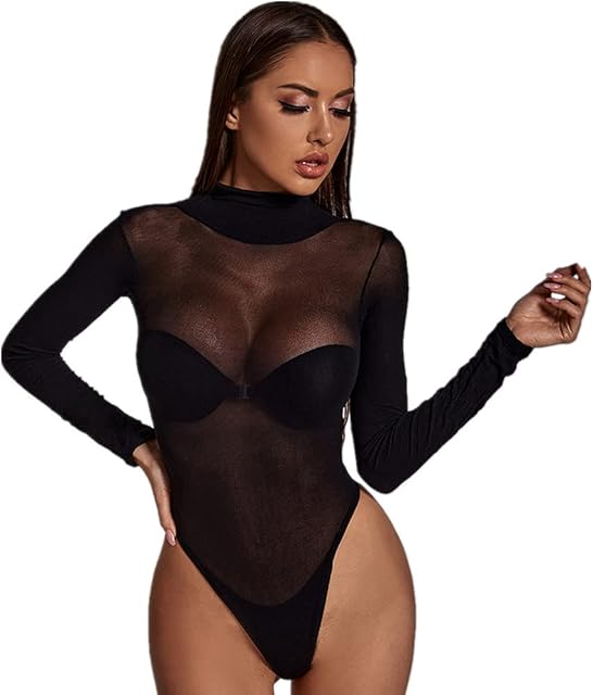 Women Sexy Lingerie Bodysuit Hollow-Out Jumpsuit Nightwear Babydoll