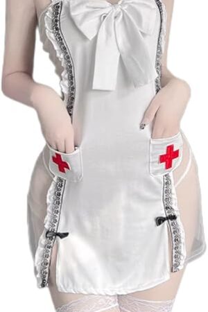Ladies Sexy Naughty Nurse Doctor Lingerie Cosplay Dress Adult Lace Nurse Women's Dress