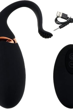 Bullet Vibrator with Remote Control for G-Spot Stimulationwith 10 Vibration Modes, Pleasure Vibrating Eggs Electric Portable Massager Female Woman Gifts(Black)