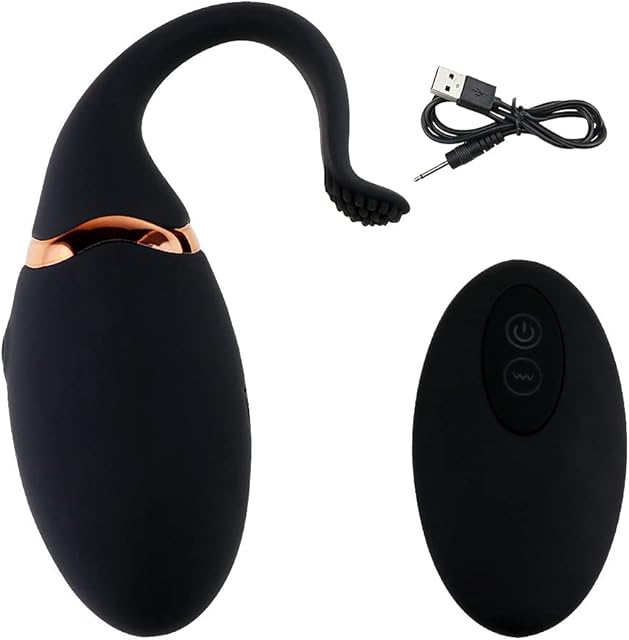 Bullet Vibrator with Remote Control for G-Spot Stimulationwith 10 Vibration Modes, Pleasure Vibrating Eggs Electric Portable Massager Female Woman Gifts(Black)