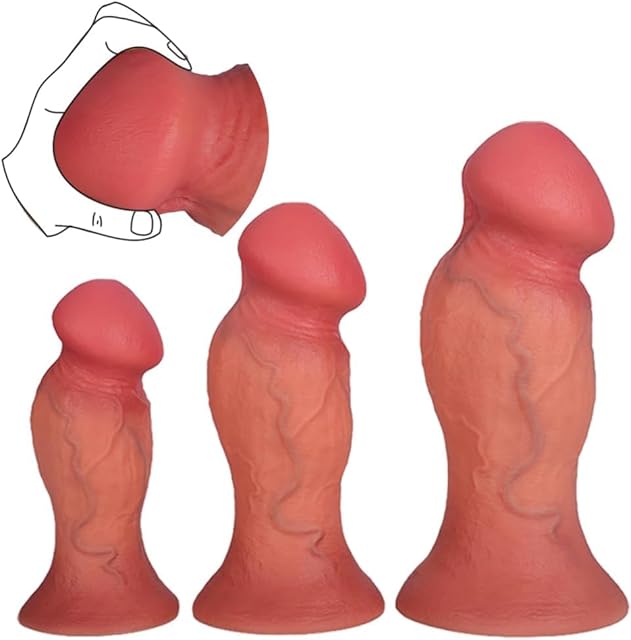 Huge Thick Dildo,7.4 Inch Realistic Silicone 2.38'' Diameter Thick Dildo with Strong Suction Cup,Fat Extra Large Dildos for Advanced Anal Play,Adult Sex Toy Fake Penis for Women Men Gay (XL)