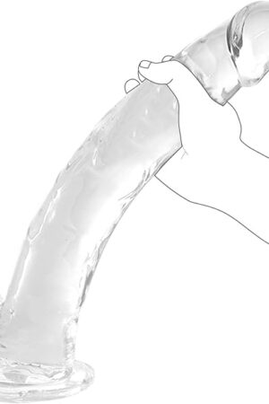 14.5 inch Huge Realistic Dildo, Big Thick Dildo for Advanced Users, G spot Dildo with Strong Suction Cup for Hands-Free Play, Lifelike Penis Adult Anal Sex Toy for Women (Clear)