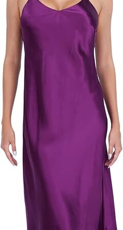 Women's Luxury Silk Sleepwear 100% Mulberry Silk Full Slip Chemise Nightgown
