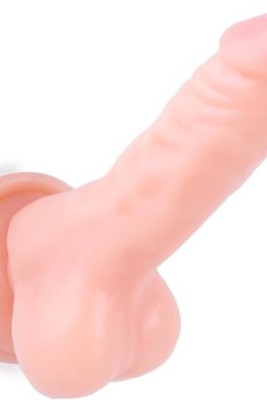 5 Inches Small Realistic Dildo Anal Plug with Powerful Strong Suction Cup, Sex Toys Butt Plug Play for Women/Lesbian, Men/Gay, Couple (Flesh)