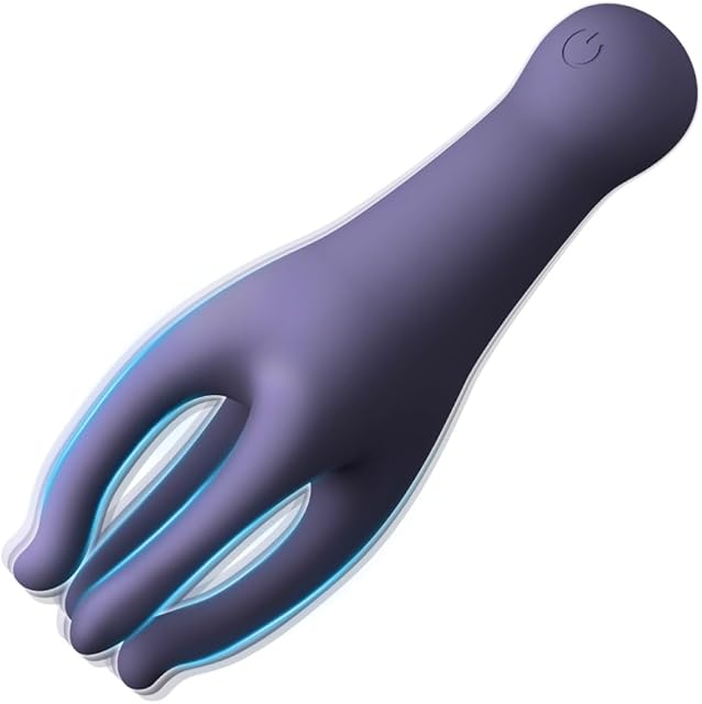 Women Clit Nipple Clamps Breast Glans Earlobe Massage Vibrator, Reduced Men Penis Sensitivity Humanoid Finger Vibrator for Self-Pleasure and Stimulation Waterproof USB Rechargeable 10 Vibration Modes