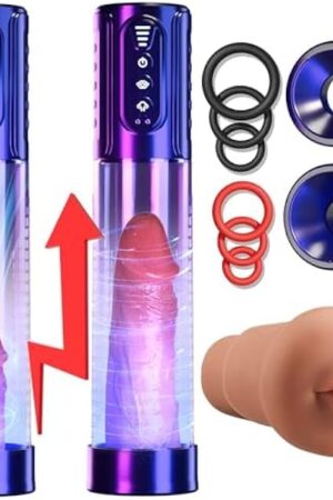 Waterproof Realistic Male Masturbator,adult sex toys for men,sucking & pumping male sex toy, premuim quiality pocket pussy stroker, Follyee Penis Trainer Glans Stimulator Male Vibrator Penis Pump