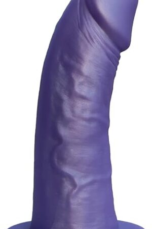 5.8 Inch Medium Realistic Bent Dildo with Suction Cup,1.6'' Diameter Thick Dildo for Anal Vaginal G-spot Stimulation,Lifelike Penis Fake Cock Adult Sex Toy Made of Liquid Silicone,for Women Men