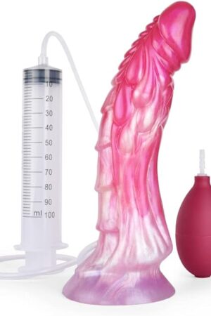 8.34 inch Silicone Dragon Ejaculating Dildo Adult Sex Toy for Woman, G-spot Squirting Penis Ribbed Anal Plug Fantasy Adult Sex Toys for Women and Men, Suction Monster Dildo