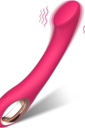 G Spot Vibrator Sex Toys - Ergonomics Curved Clitoral Anal Vibrators Stimulator Dildo, Adult Sex Toys with 10 Powerful Vibrating Modes, Adult Toys Soft Silicone for Women Couple (Rose Red)