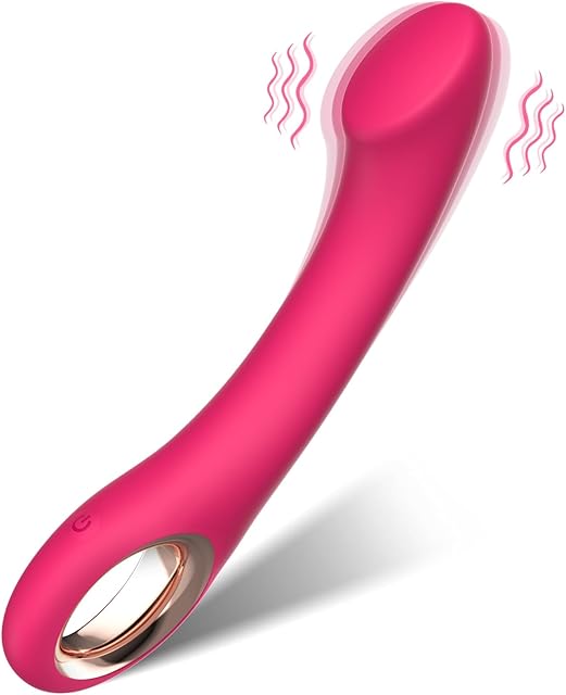 G Spot Vibrator Sex Toys - Ergonomics Curved Clitoral Anal Vibrators Stimulator Dildo, Adult Sex Toys with 10 Powerful Vibrating Modes, Adult Toys Soft Silicone for Women Couple (Rose Red)