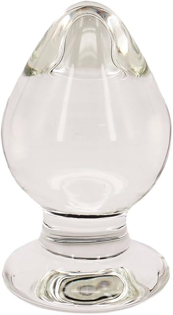 Huge Glass Butt Plug, G-spot Crystal Anal Plug Trainer Sex Toy (Large)