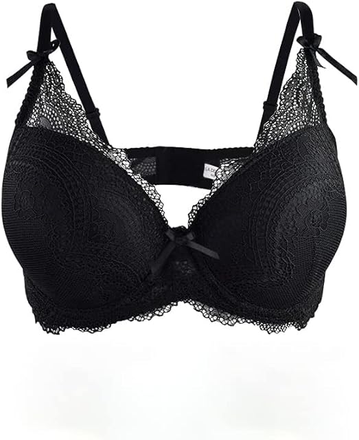 Bra and Panty Sets Black Bra and Underwear Sets for Women Padded Underwire Bra 36B