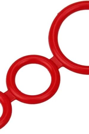 Generic Triple Cock Ball Ring Longer Lasting Sex Toy for Man Silicone Penis Rings Male Delay EjaculationLock (Color : 3)