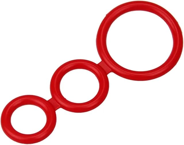Generic Triple Cock Ball Ring Longer Lasting Sex Toy for Man Silicone Penis Rings Male Delay EjaculationLock (Color : 3)