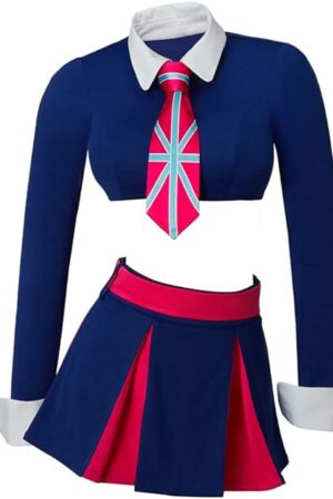 Fook Yu Fook Mi Costume Austin Twins Costume Dress Outfit Sexy Schoolgirl Costume with Tie for Women Adult