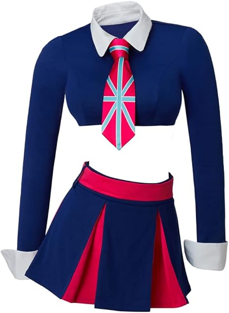 Fook Yu Fook Mi Costume Austin Twins Costume Dress Outfit Sexy Schoolgirl Costume with Tie for Women Adult