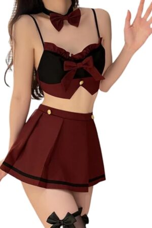 Women's cosplay student underwear Japanese JK anime cute pleated skirt sexy school uniform