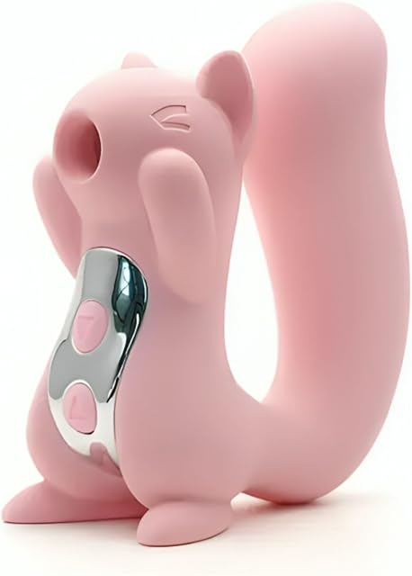 Generic Sex Vibrator Rose Squirrel Sex Toys Dildo 2in1 Adult Toys G Spot Clitoral Stimulator for Women with 10 Vibrating & 10 Sucking Vibrations Adult Anal Sex Toy Games for Couple Sex Toys (Pink)