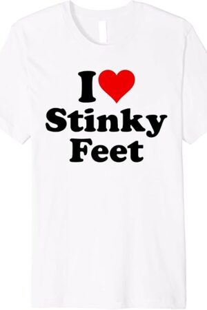 I LOVE HEART STINKY FEET FOOT FETISH TEES Premium T-Shirt