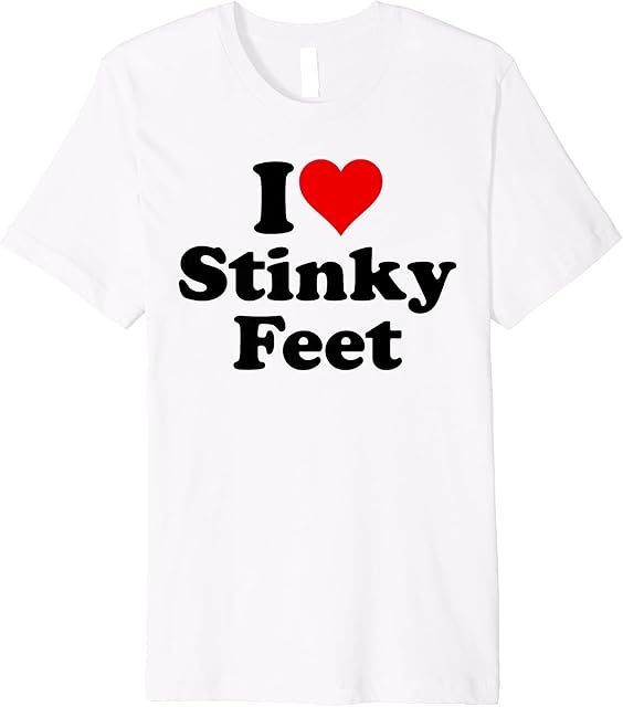 I LOVE HEART STINKY FEET FOOT FETISH TEES Premium T-Shirt