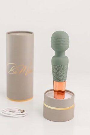 BE MINE Pleasure Wand Vibrator USB-C, Sextoy, Woman Sex Toys, Clitoral Vibrator, Best Sex Toys, Sex Toys for Woman, Vibrators, Sex Toy Woman, Sexual Stimulation Device for Women (Calm Green)