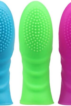 Honeypleasures Silicone G-Spot Rubbing Finger Sleeve for G-Spot Stimulation (3 Pack Multi-Color)