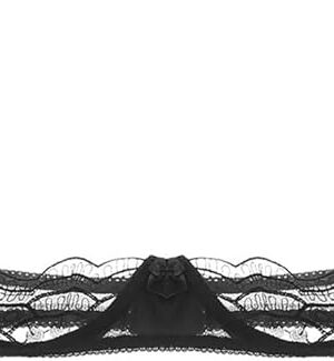 Women Bras Sexy Lingerie Lace 1/4 Cup Bar Unlined Womens Underwear See Through Lace Bra Adjustable Straps Push Up Underwire Bralette Sheer Lingerie Black