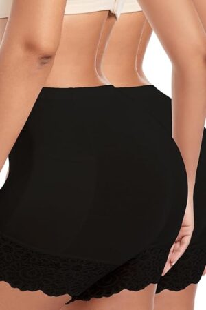 2pack Seamless Slip Shorts: Slip Boyshort Panties for Women Anti Chafing Underwear Smooth Workout with pocket