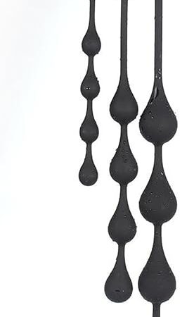Adults 4 Pulling Beads Waterdrop Silicone Anal Plugs, Personal Portable G-spot Massager para Penis Suction Prostate Pussy Sexual Stimulation Training Sex Toy for Women Female Men Male Unisex (M)