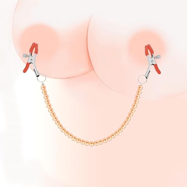 BDSM Toys Nipple Clamps Adult Sex Toys for Couples, Adjustable Nipple Clamp Sex Pleasure Women with Jewelry Chain,Sex Bondage Nipple Clips Breast Flirting Stimulator Female Sex Toys