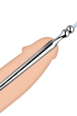 Hollow Urethral Plug for Man, Stainless Steel Sound Urethral Dilator with Insert Scale,Urethral Stretcher, Cock Plug Training Urethra Sound Sex Toys for Men (S)
