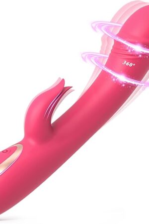 G Spot Rabbit Vibrator Dildo Adult Sex Toys for Women, Tusuuo Rotating&Vibrating Clitoral Stimulator Personal Massager with 7 Vibration 3 Rotation Modes Silky Silicone Sex Machine Couple Play