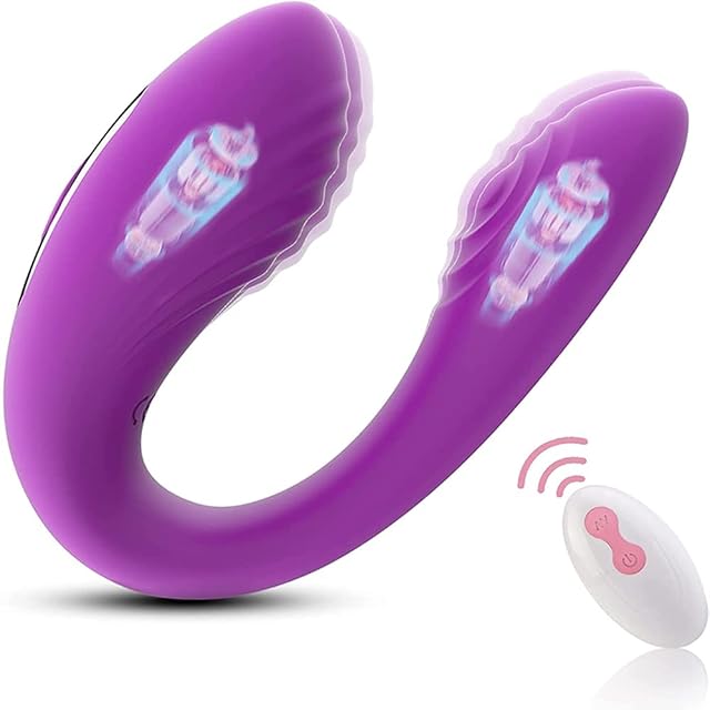 Clitorals Stimulator for Women, G-Spot Vibrator Dildo with Pulsating Tapping for Clit Stimulation, Sex Toys Waterproof with 5 Vibration Modes, Adult Sex Toys for Women Pleasure (Purple)