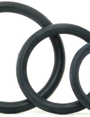 X-Large Black Penis Ring Inside Diameter Sizes 1 3/4 inch, 2 inch, 2 1/2 inch