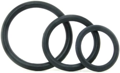 X-Large Black Penis Ring Inside Diameter Sizes 1 3/4 inch, 2 inch, 2 1/2 inch