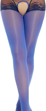 Garters for Thigh Highs Nylon Opaque Tights for Women Oil Shiny Sheer See Through High Waist Hollow Out Pantyhose
