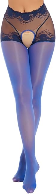 Garters for Thigh Highs Nylon Opaque Tights for Women Oil Shiny Sheer See Through High Waist Hollow Out Pantyhose