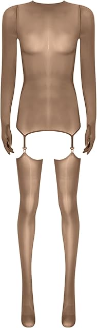 Women's One Piece Sheer Lingrie Costume Long Sleeves Bodystockings Sexy Tights Soft Nightwear