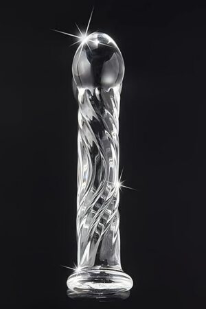 Glass Clear Dildo Adult Sex Toys for Couples, Realistic Dildos Glass Buttplug Anal Plug Male Sex Toy for Prostate Massager Dilators, Thin Fantasy Dildo Anal Sex Toys for Women Men