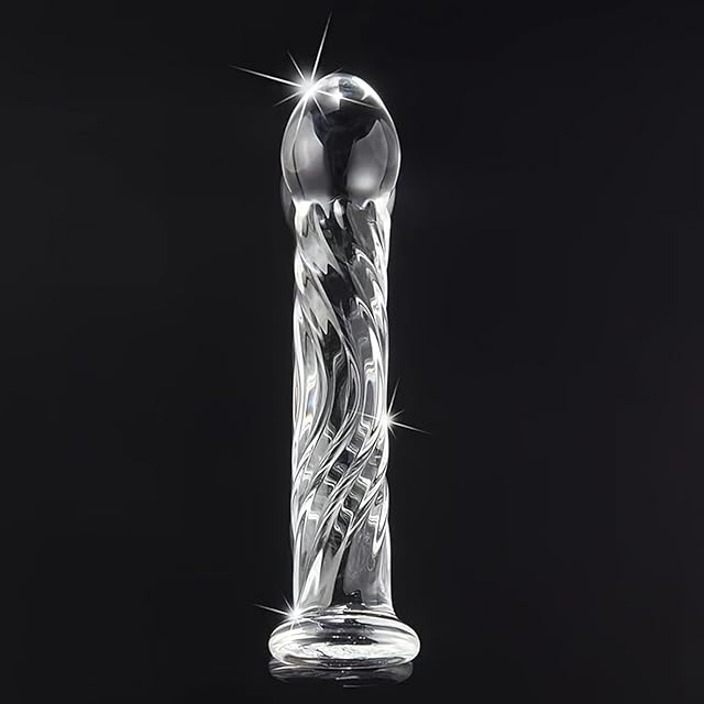 Glass Clear Dildo Adult Sex Toys for Couples, Realistic Dildos Glass Buttplug Anal Plug Male Sex Toy for Prostate Massager Dilators, Thin Fantasy Dildo Anal Sex Toys for Women Men