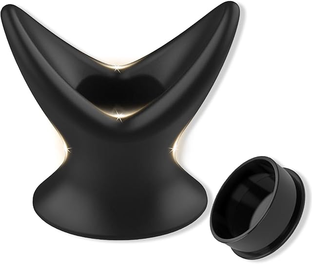 Hollow Anal Plugs for Couples Anal Dilator Silicone Vaginal Stretcher for Female Speculum Peeking for Enema Dialator Anus Adult Sex Toys (L)